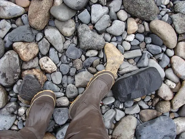 a pair of fishing boots